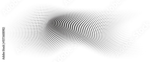Mobile	
Flowing Wave Dot Halftone Pattern: Curve Gradient Shape on Transparent Background. Suitable for AI, Tech, Network, Digital, Science, and Technology Themes.