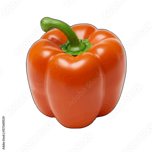red paprika isolated on white