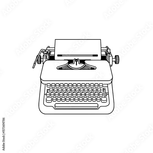 Nostalgic Vintage Typewriter in Action