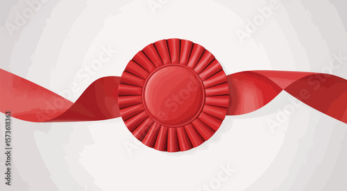 Red Ribbon Award with Elegant Design