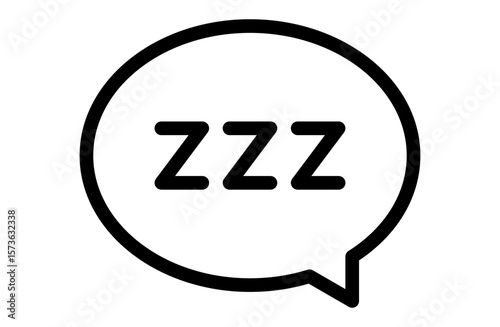 眠気の吹き出しのシンプルなベクターアイコン