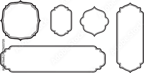 Elegant & Ornate Blank Frames Set with Various Shapes for Design Templates