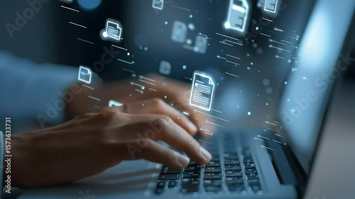 Dynamic Interaction with Digital Documents on a Modern Laptop with ai generated