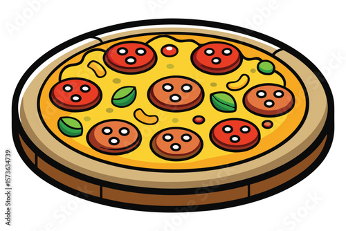 vector illustration of pizza