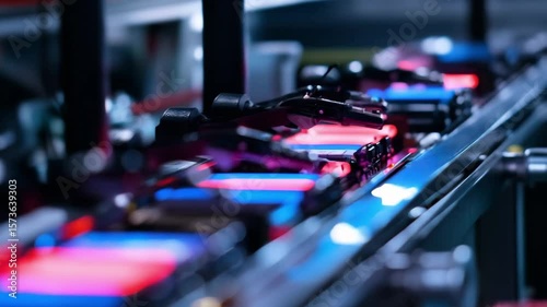 Wallpaper Mural High Tech Machinery and Automation Semiconductor Fabrication Process Showcasing Precision, Vibrant Colors, and Innovative Equipment for Industrial Torontodigital.ca