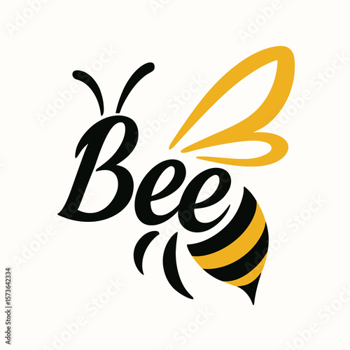 vector illustration of an orange bee