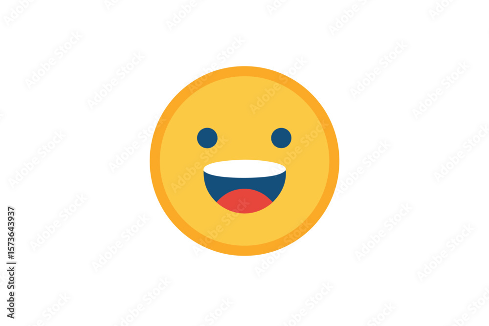 Fototapeta premium Minimalist emoji element simple expressive icon vector art illustration