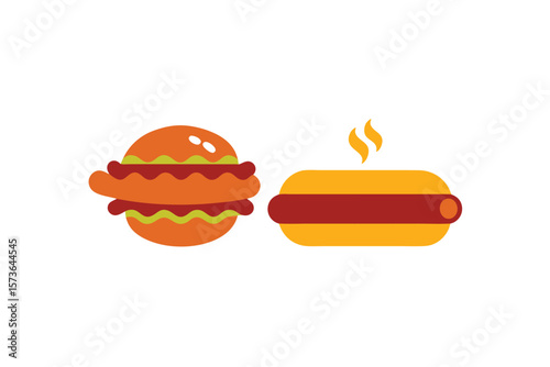 Summer BBQ elements icons set for outdoor grilling fun vector art illustration