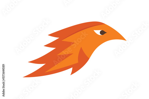 Textured bird fragment artistic animal sketch vector art illustration