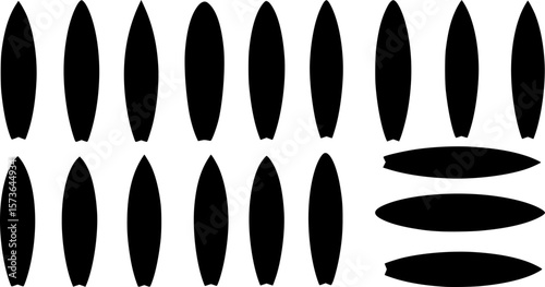 Surfboard vector set, surfing silhouettes, surfboard silhouettes,
ords
