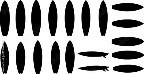 Surfboard vector set, surfing silhouettes, surfboard silhouettes,
ords