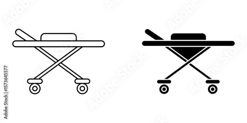  folding ironing board icon white on background