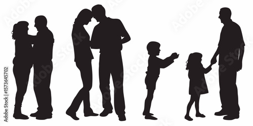 Family Moments in Silhouette: Silhouettes capture the essence of family, showcasing the bonds of love and connection between parents and children.