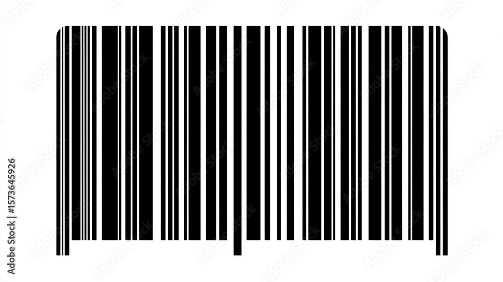 Product barcode scanned, against white background, for identification and retail purposes Product barcode scanned, against white background, for identification and retail purposes