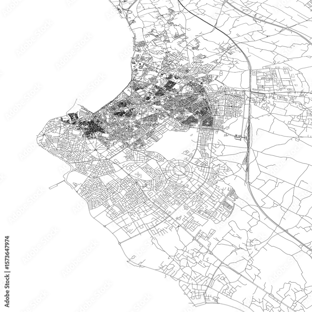 Naklejka premium 3D illustration of city and urban in El Jadida Morocco