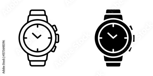  watch icon white on background
