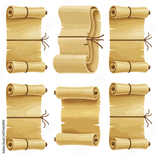 Collection of Vintage Scrolls Illustrations