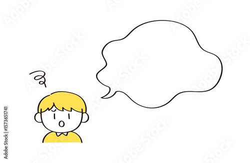 人物とフキダシのイラスト