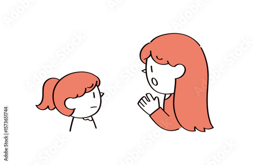 人物とフキダシのイラスト
