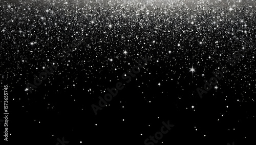 Glitter texture background with silver sparkles