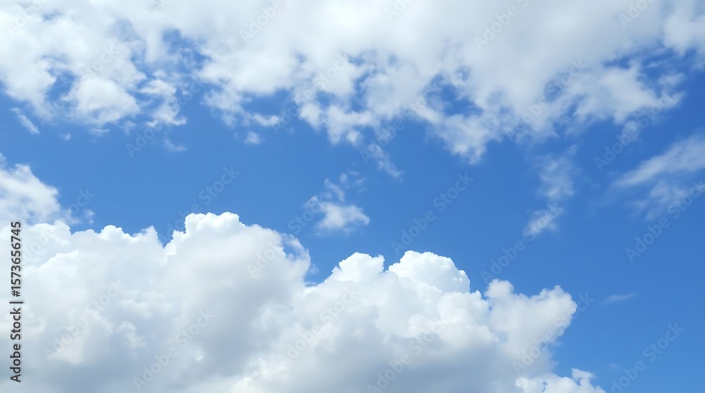 Fototapeta premium Clouds in the blue sky background used as background.