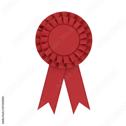 Red award ribbon rosette for winner