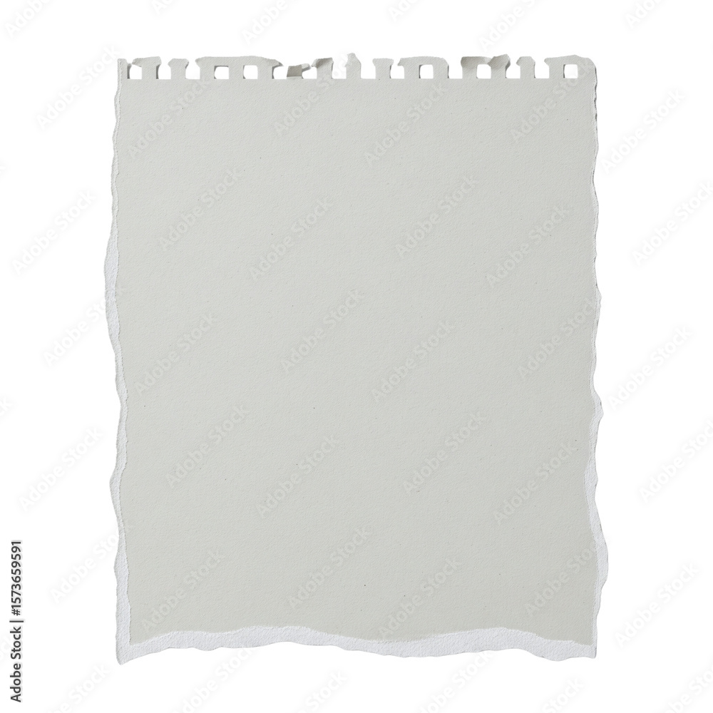 Obraz premium Torn paper from a notebook page on transparent background