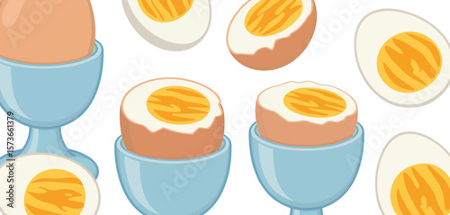 Boiled Eggs in Egg Cups