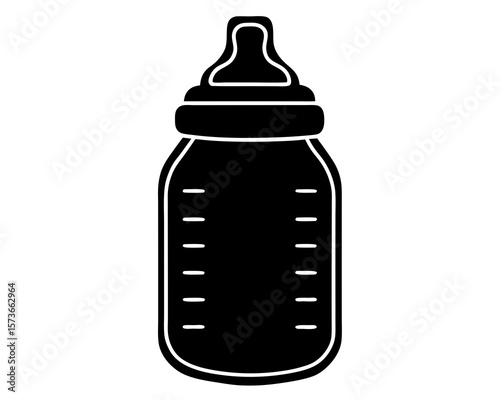 Baby Milk Bottle silhouette vector illustration