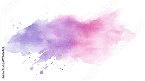 Soft watercolor brush strokes blending pink 
