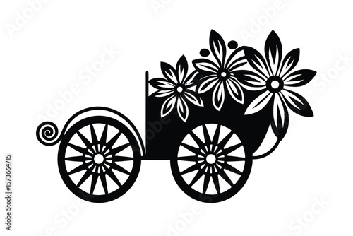 Bangladeshi rickshaw art floral design vibrant cultural vector art illustration