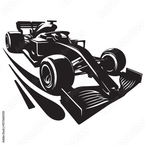 Dynamic Formula 1 Race Car Vector Illustration