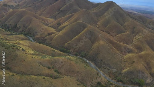 Aerial view of flinders ranges and valleys, Australia.