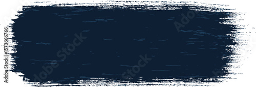 Isolated Dark Blue Brush Stroke on White Background, Grunge Vector Texture