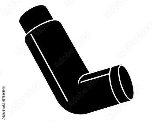 Asthma Inhaler silhouette vector illustration