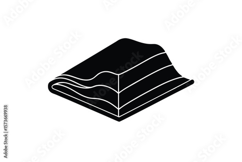 Weighted blanket icon in flat minimal style calming comfort vector art illustration