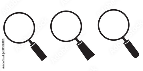 Set of a search magnifying glass icon. Search Icon vector illustration, magnifying glass sign and symbol. Vector Illustration.