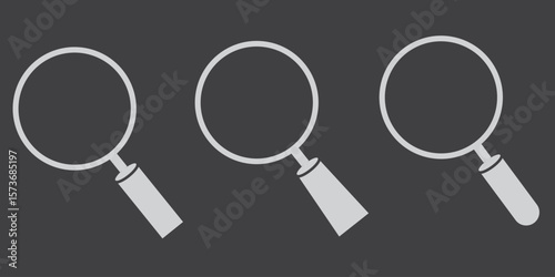 Set of a search magnifying glass icon. Search Icon vector illustration, magnifying glass sign and symbol. Vector Illustration.