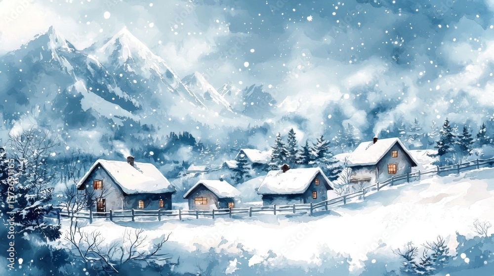 Fototapeta premium Warm Christmas Atmosphere in Art