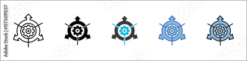 Accelerometer Icon Pack Multistyle Illustration