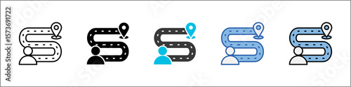 Track Icon Pack Multistyle Illustration