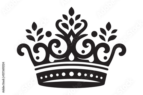golden crown with floral ornament