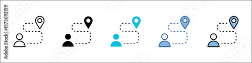 Distance Icon Pack Multistyle Illustration