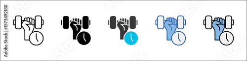 Exercise Icon Pack Multistyle Illustration