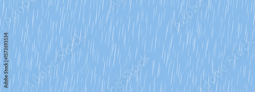Seamless heavy rain pattern. Blue color pouring rain texture. Repeating falling water drops background. Sleet, hail or snow precipitation wallpaper. Diagonal downpour backdrop. Vector