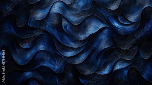 Elegant and luxurious blue velvet illustration with rich tones.
