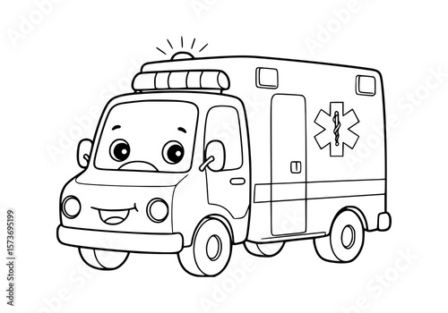 ambulance coloring book