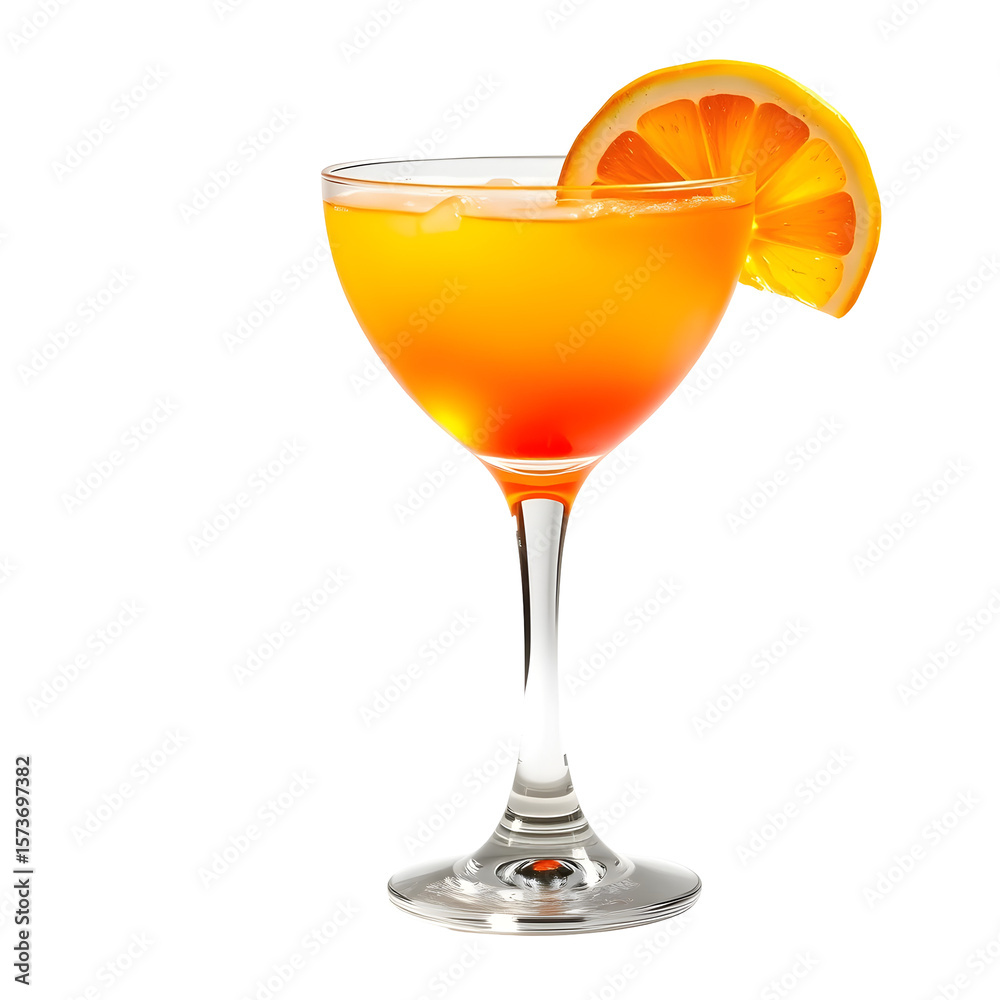 Tequila Sunrise cocktail drink isolated on transparent png Tequila Sunrise cocktail drink isolated on transparent png