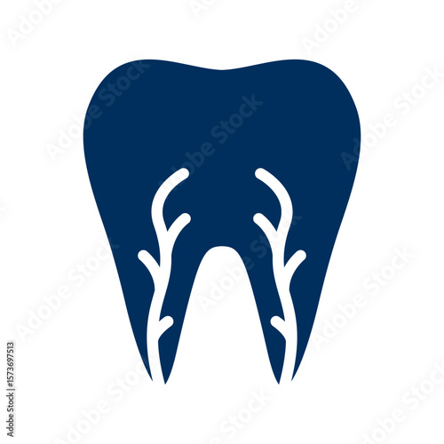 Root Canal Blue Color Icon