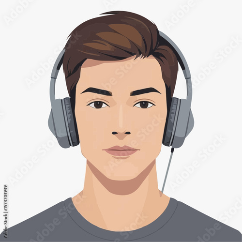 Student wearing headphones